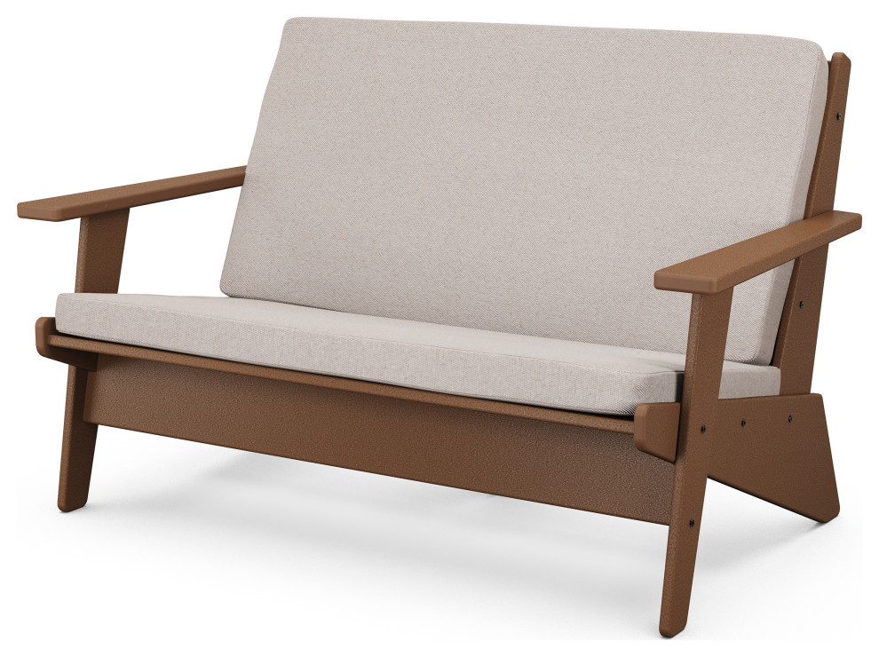 POLYWOOD Riviera Modern Lounge Loveseat   Transitional   Outdoor Loveseats   by POLYWOOD  Houzz