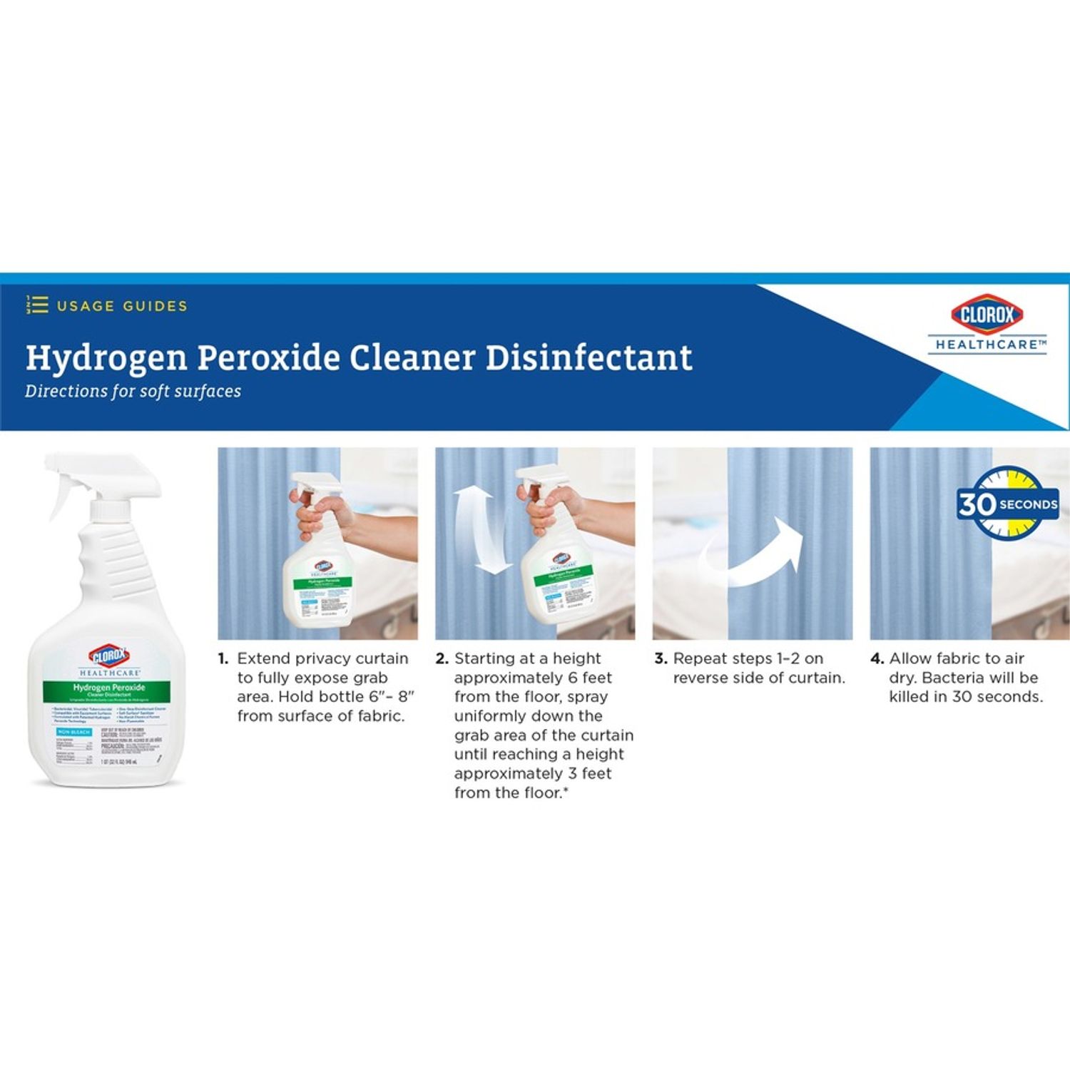 Hydrogen Peroxide Cleaner Disinfectant Spray by The Clorox Company CLO30828