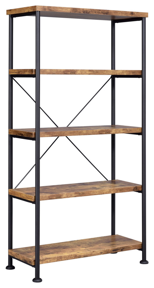 Analiese 4 shelf Bookcase Antique Nutmeg   Modern   Bookcases   by Modon  Houzz