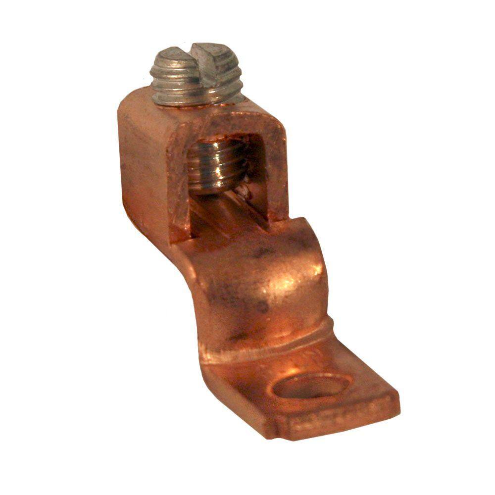 RACO 8 Solid - 2 Stranded AWG Copper-Alloy Offset-Tongue Mechanical Lug KLU70BAG2R