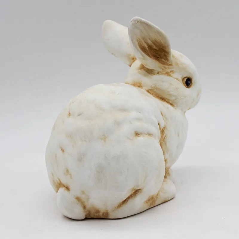 garden supplies Wholesales Custom Ceramic Cute lovely bunny rabbit figurine statue Animal Garden ornament Deco