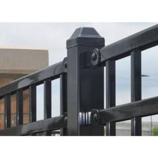 FORTRESS Versai Gloss Black Fence Post End Brackets (6-Pack) 718121104