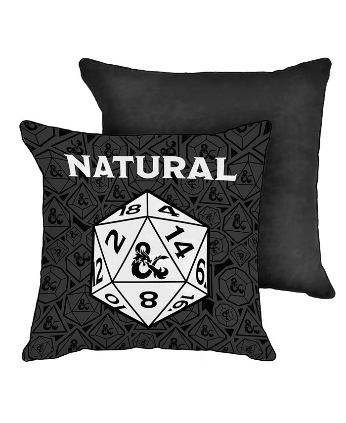 Dungeons and Dragons Natural 20 Pillow Cover  15 x 15