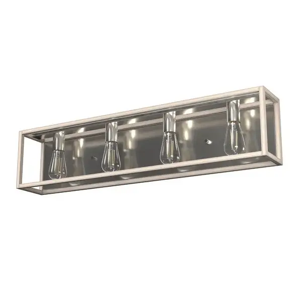 Hunter Squire Manor 4-Light Vanity Wall Light Damp Rated, Modern Farmhouse