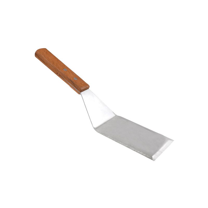 Wood Handle Stainless Steel Smooth Wide Spatula 11.2 Long