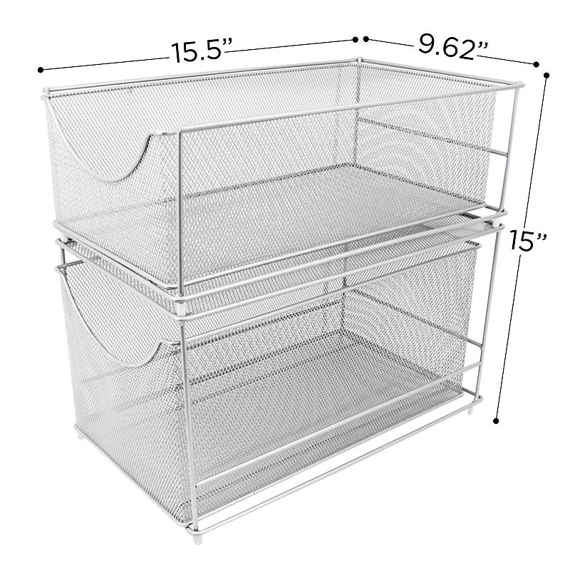 Sorbus 2-Tier Pull Out Cabinet Organizer