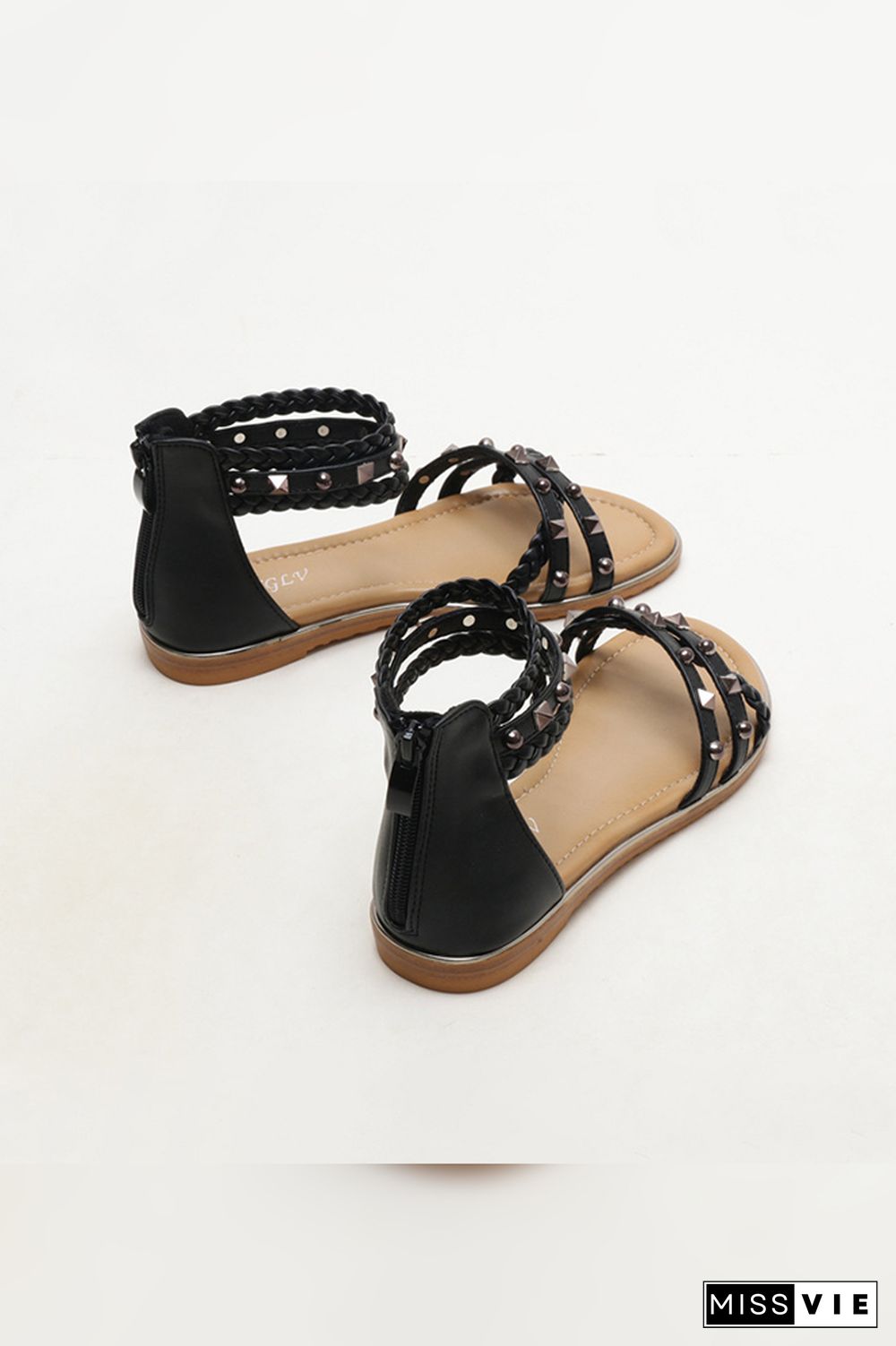 Rivet Boho Open Toe Flat Sandals Wholesale