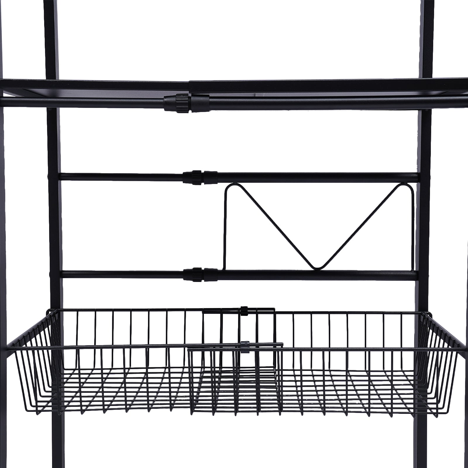 Miumaeov Standing Kitchen Utility Storage Shelf Kitchen Bakers Rack 4-Tier Kitchen Microwave Cart Stand Rack