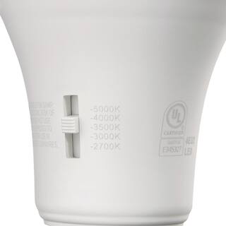 EcoSmart 60-Watt Equivalent A19 CEC Built in Dimming LED Light Bulb with Selectable Color Temperature (1-Pack) 11A19060WWALL01