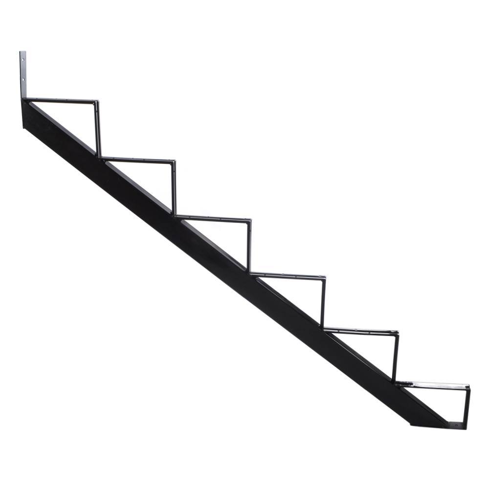 Pylex 6-Steps Steel Stair Stringer black 7-12 in. x 10-14 in. (Includes 1 Stair Riser) 13906