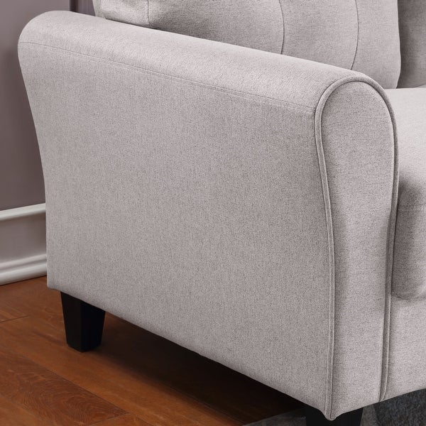 1-Seat Modern Accent Living Room Armchair Linen Upholstered Couch Furniture with Wood Frame and Durable Legs for Home or Office