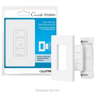 Lutron Pico Smart Remote Wall Mounting Kit for Caseta Smart Dimmer Switch 3-Way Applications White (PJ2-WALL-WH-L01) PJ2-WALL-WH-L01