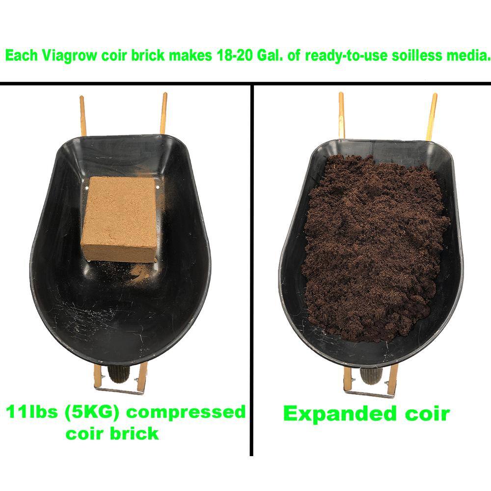 Viagrow 11 lb. (5KG) Coconut Coir Block of Soilless Media VCCB5