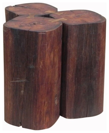 Auburn 20 quot3 Post Accent Table   Rustic   Side Tables And End Tables   by Maria Yee Inc  Houzz