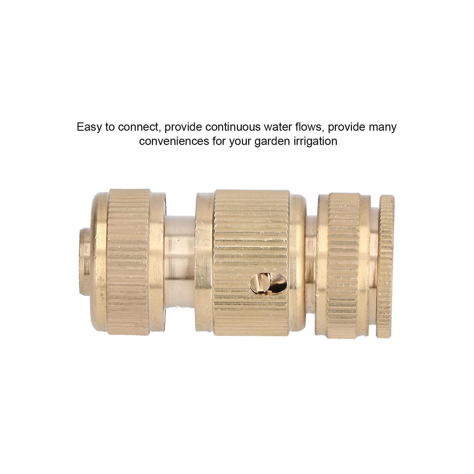 Garden Hose Quick Connector， Leakproof Brass Fitting Quick Release Adapter， 3/4 Inch Thread Water Hose Male And Female Easy Connect Fittings With Wash