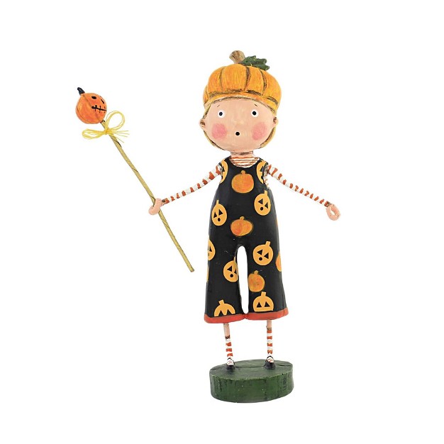 Lori Mitchell Pumpkin Patches One Figurine 7 0 Inches Halloween Figurine 14476 Polyresin Orange