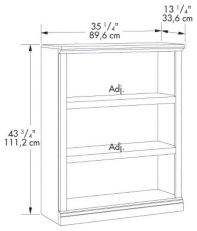 Bowery Hill Traditional Engineered Wood 3 Shelf Bookcase in Select Cherry   Traditional   Bookcases   by Homesquare  Houzz