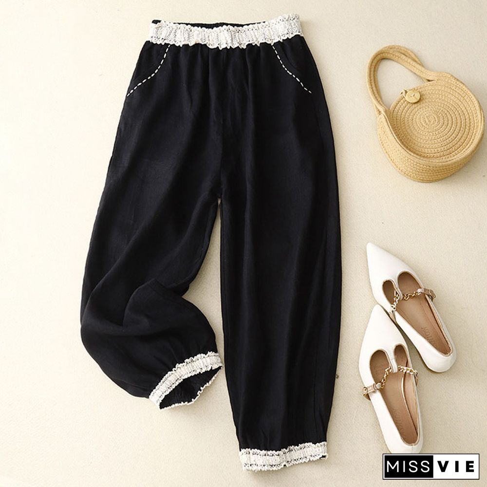 5 colors Summer Thin Cropped Casual Pants