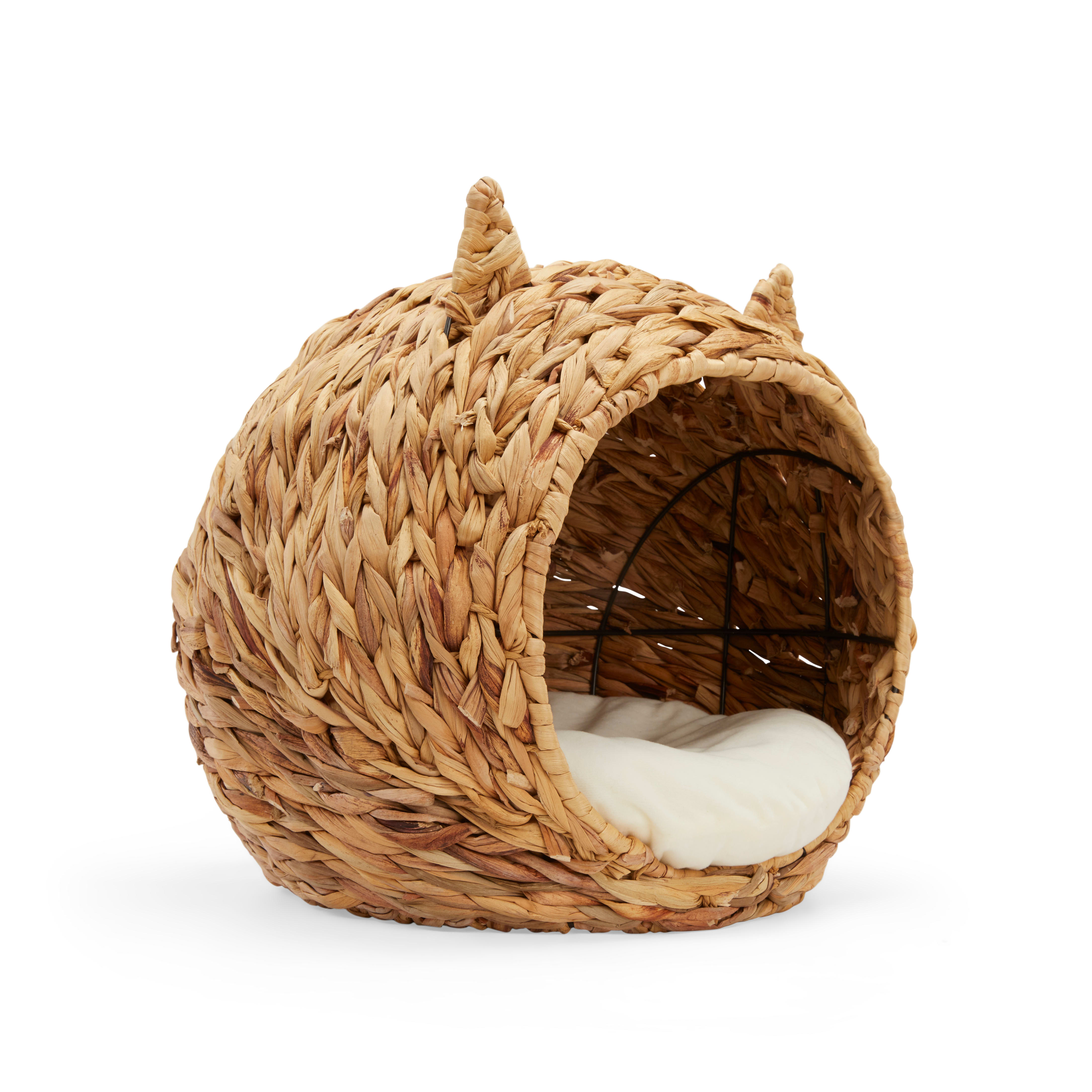 EveryYay Snooze Fest Straw Play Cave Cat Bed， 16.5