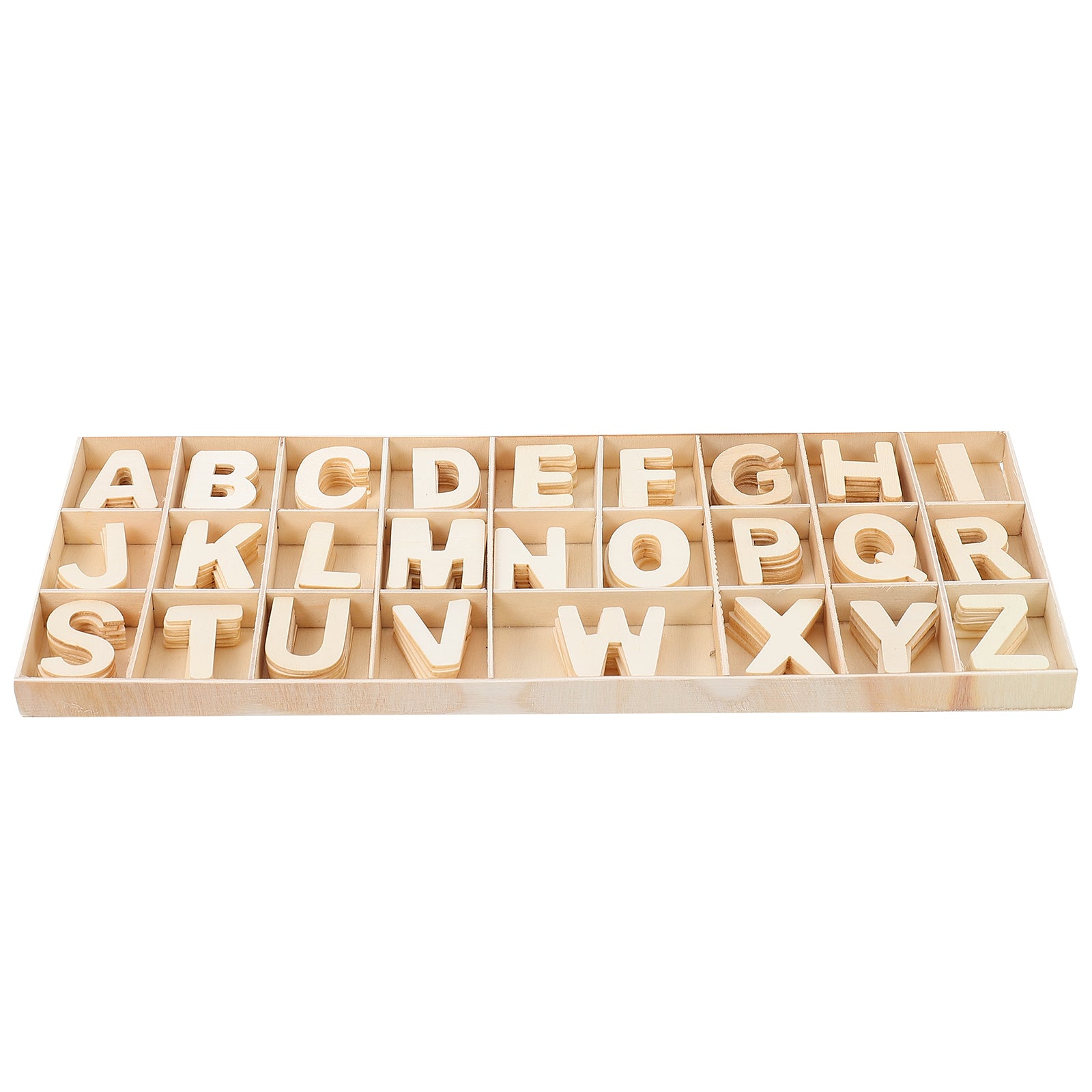 Etereauty Alphabet Letter Wooden Letters Wood Learning Cutout Craft Toys Education Crafts Recognition Writing Educational Chips