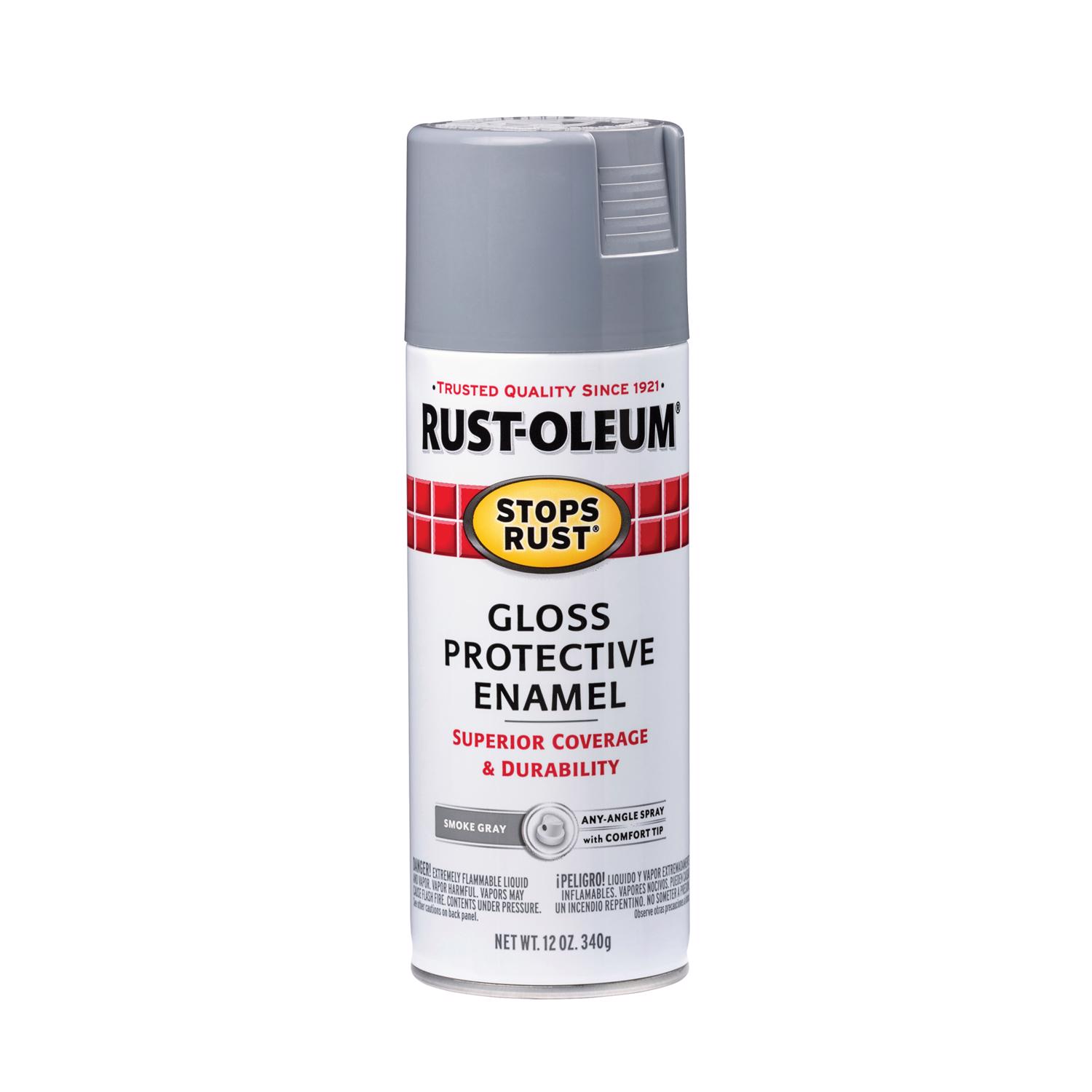 Rust-Oleum Stops Rust Gloss Smoke Gray Spray Paint 12 oz