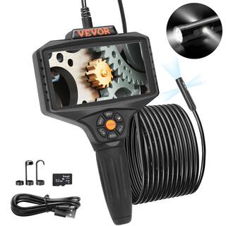 VEVOR Triple Lens Endoscope Inspection Camera 5 in. Screen Drain Snake Camera Borescope with 16.5 ft. Cable for Auto Plumbing QXNKT35055000ENIOV0