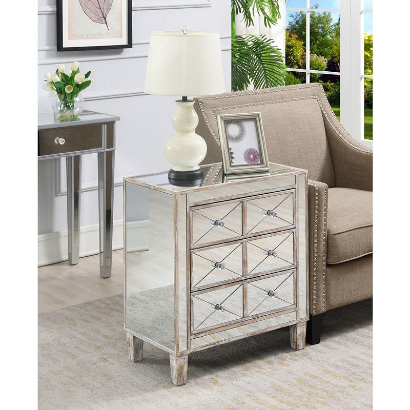 Convenience Concepts Gold Coast BettyB Mirrored End Table