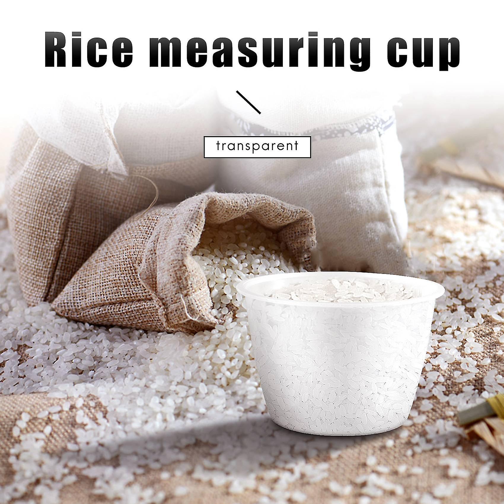 Plastic 120ml Electric Cooker Rice Measuring Cup 2pcs Clear White