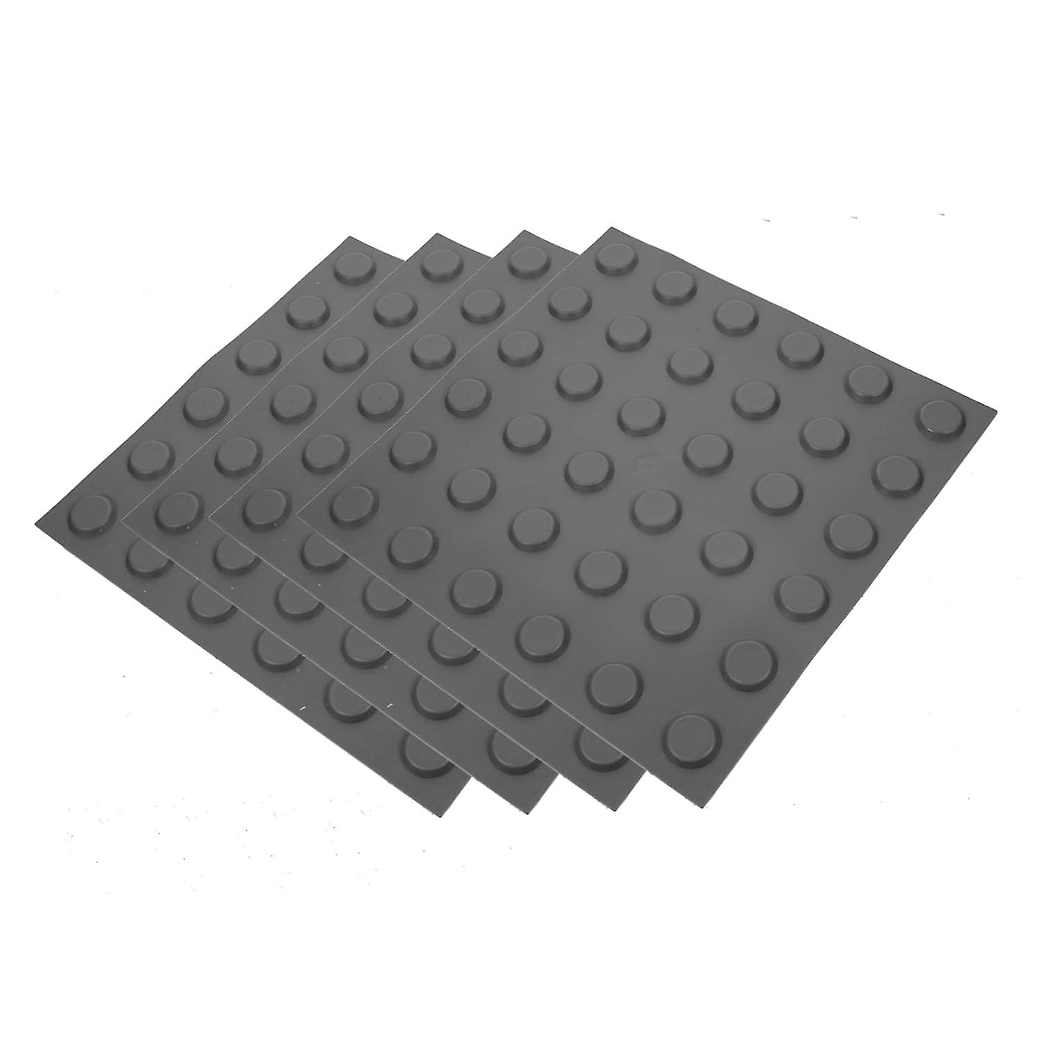 4 Sheets Rubber and plastic road stickers outdoor floor outdoor tile pavers for outside tactile floo