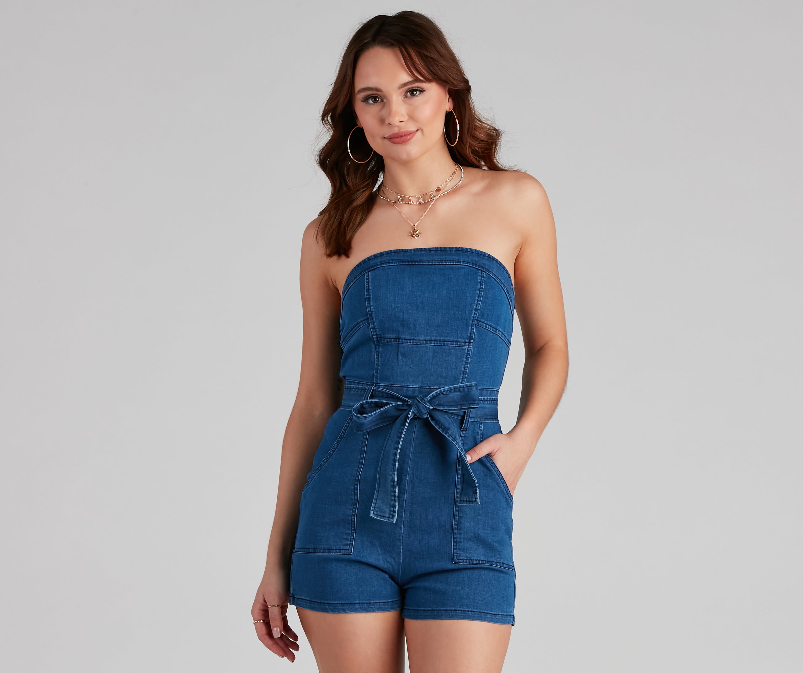 Easy Denim Days Romper