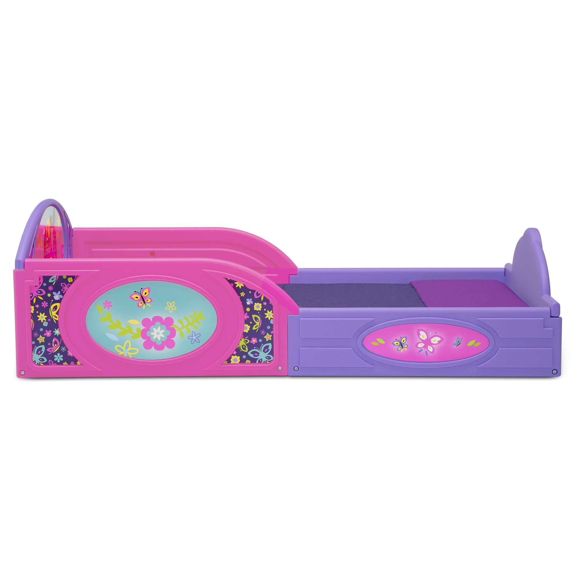 Disney Encanto Sleep and Play Toddler Bed with Built-In Guardrails by Delta Children