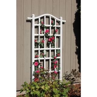 Dura-Trel 75 in. x 35 in. White Vinyl PVC Melrose Trellis 11191