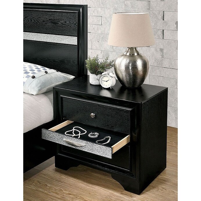 Modern Nightstand  Hidden Jewelry Drawer  Bedside Table for Bedroom