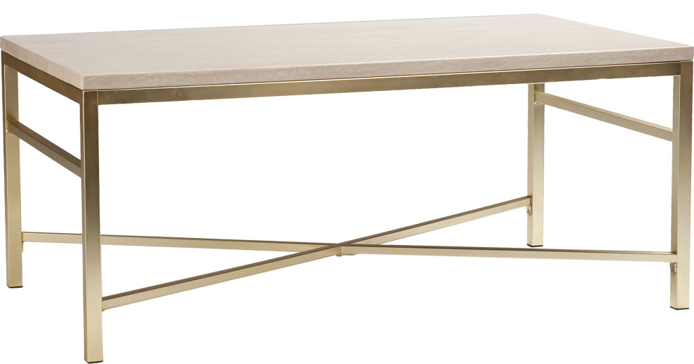 Orinda Faux Stone Cocktail Table   Contemporary   Coffee Tables   by HedgeApple  Houzz