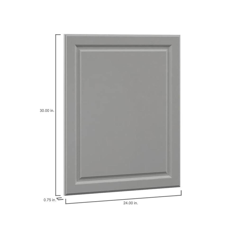 Hampton Bay Designer Series 0.75x30x24 in. Elgin Decorative End Panel in Heron Gray D2430-ELGR