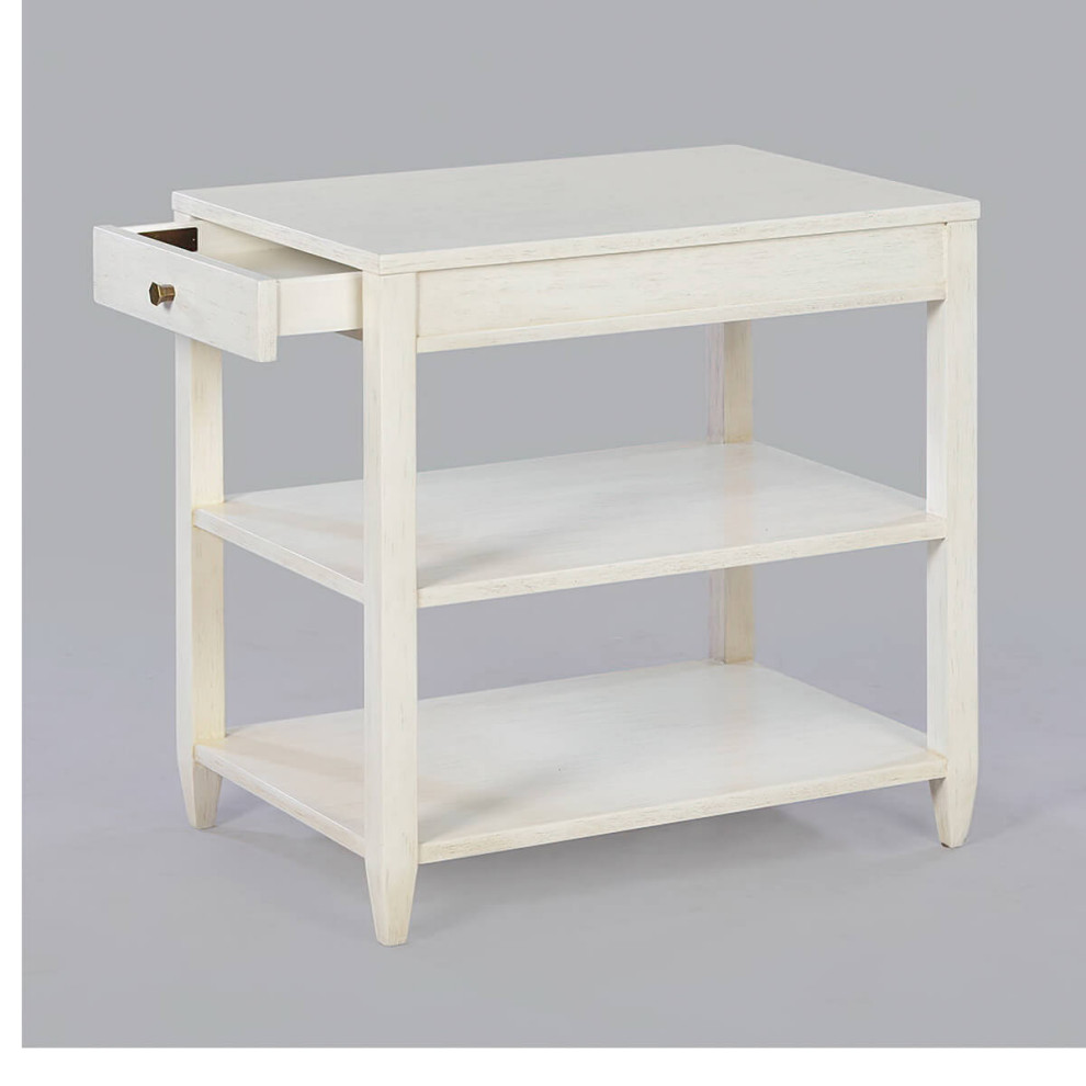 Classic Narrow Side Table Drift White   Transitional   Side Tables And End Tables   by English Georgian America  Houzz