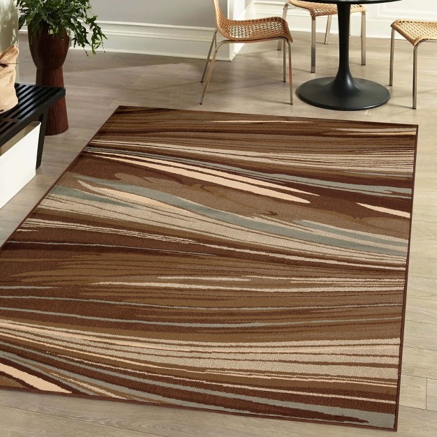 Modern Abstract Multi colored Power loomed Living Room Bedroom Entryway Indoor Area Rug Or Runner By Blue Nile Mills