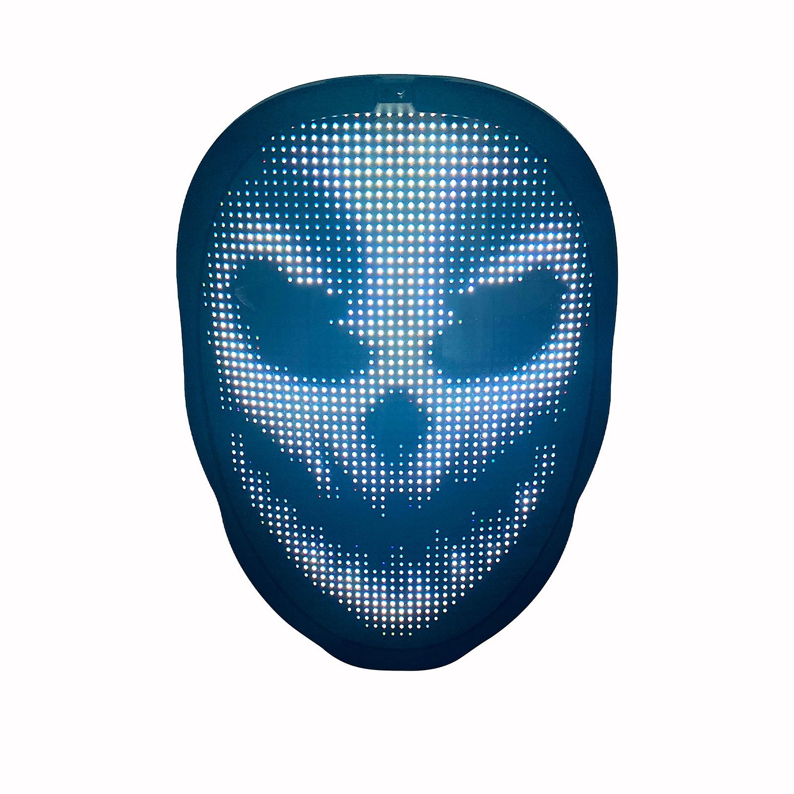 3xaa Battery Halloween Scary Mask Led Christmas Mask Cosplay Led Costume Mask For Masquerade Parties Support App Upload Picture Face Change By Gesture