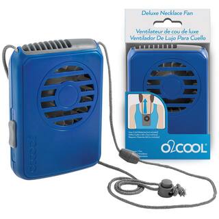 O2COOL Deluxe 2.5 in. Necklace Fan in Blue FN02001