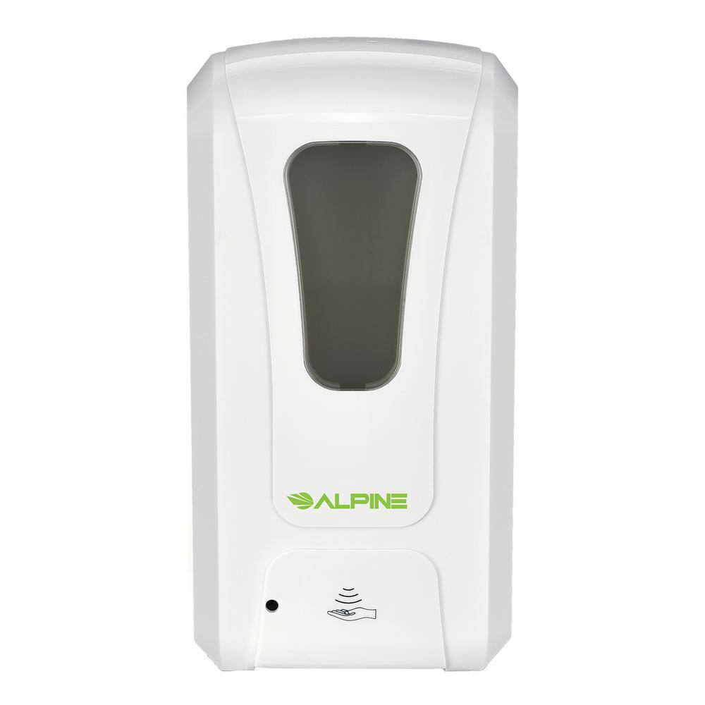 Alpine Industries 40 oz.. Wall Mount Automatic Foam Hand Sanitizer Soap Dispenser in White (2-Pack) 430-F-2PK