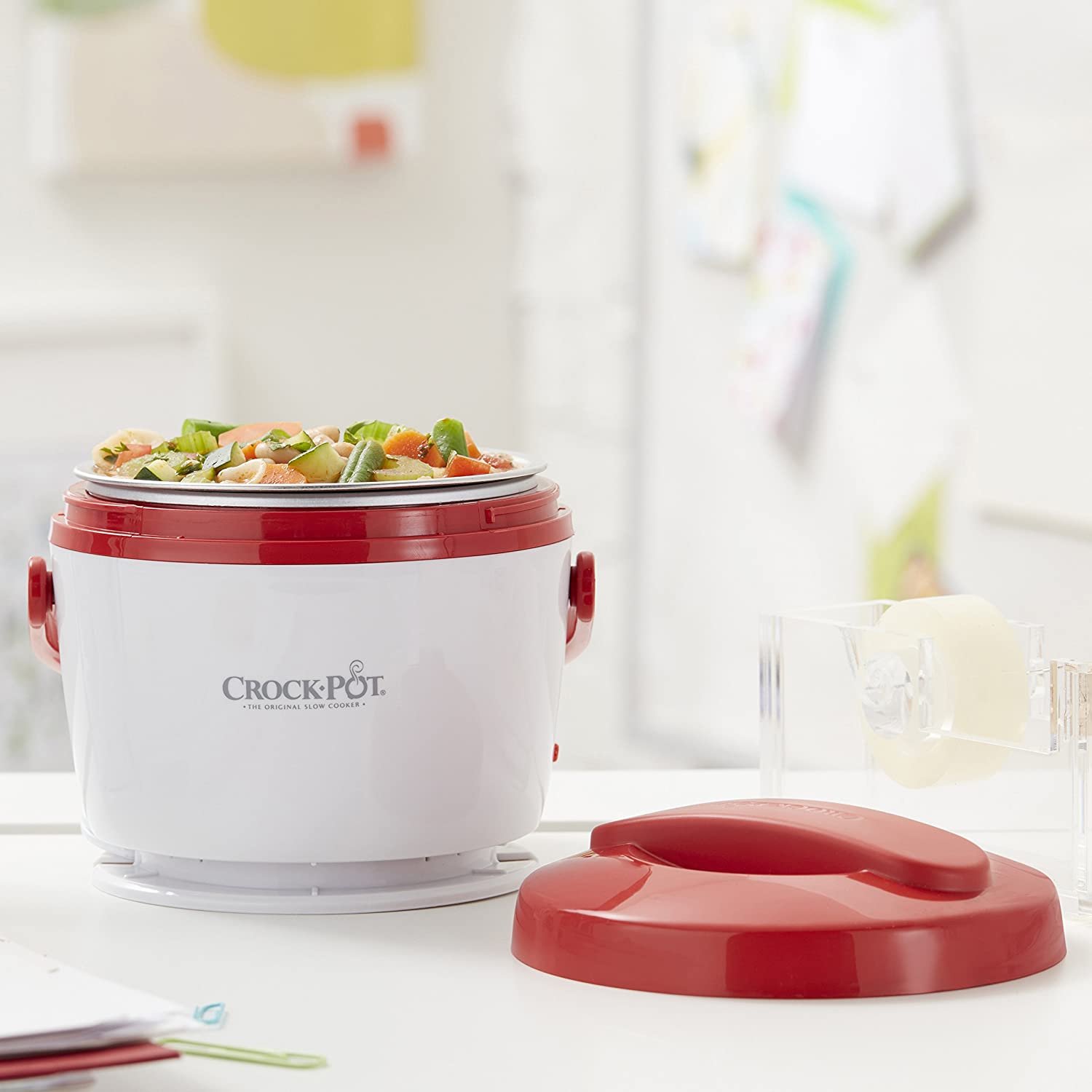 Crock-Pot Lunch Crock Food Warmer， Red