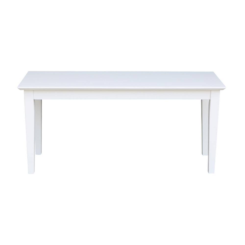 International Concepts Pure White Shaker Bench BE08-39