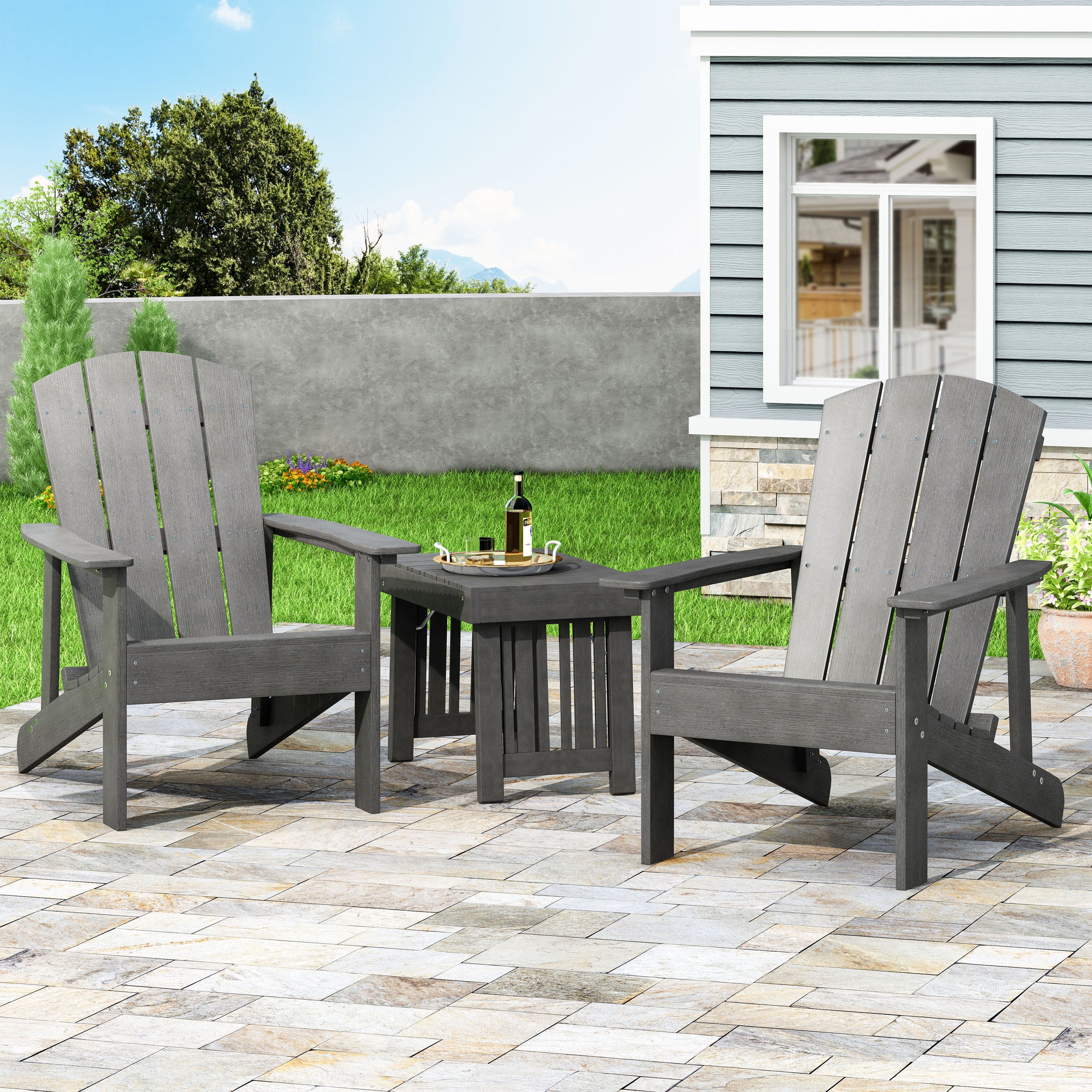 Anastasija Outdoor Adirondack Chairs (Set of 2)