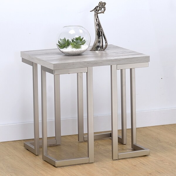 Dexter Modern End Table with Metal Base by Greyson Living