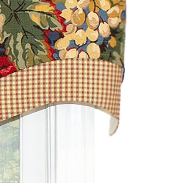 Rod Pocket Contrast Fabric Valance 50 quot X 17 quot By Rlf Home