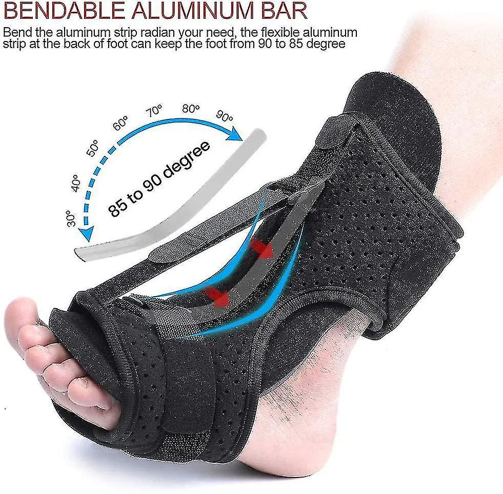 Adjustable Foot Brace Plantar Fasciitis Night Splint Foot Drop Orthotics Brace Elastic Back Night Sp