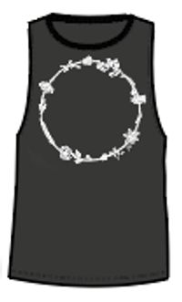 Daisy Chain Recycled Cotton Vest - Black