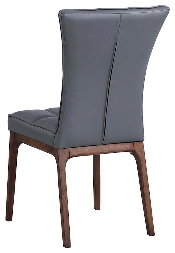 Modern Tufted Side Chair And Solid Wood Frame   Transitional   Dining Chairs   by BisonOffice  Houzz