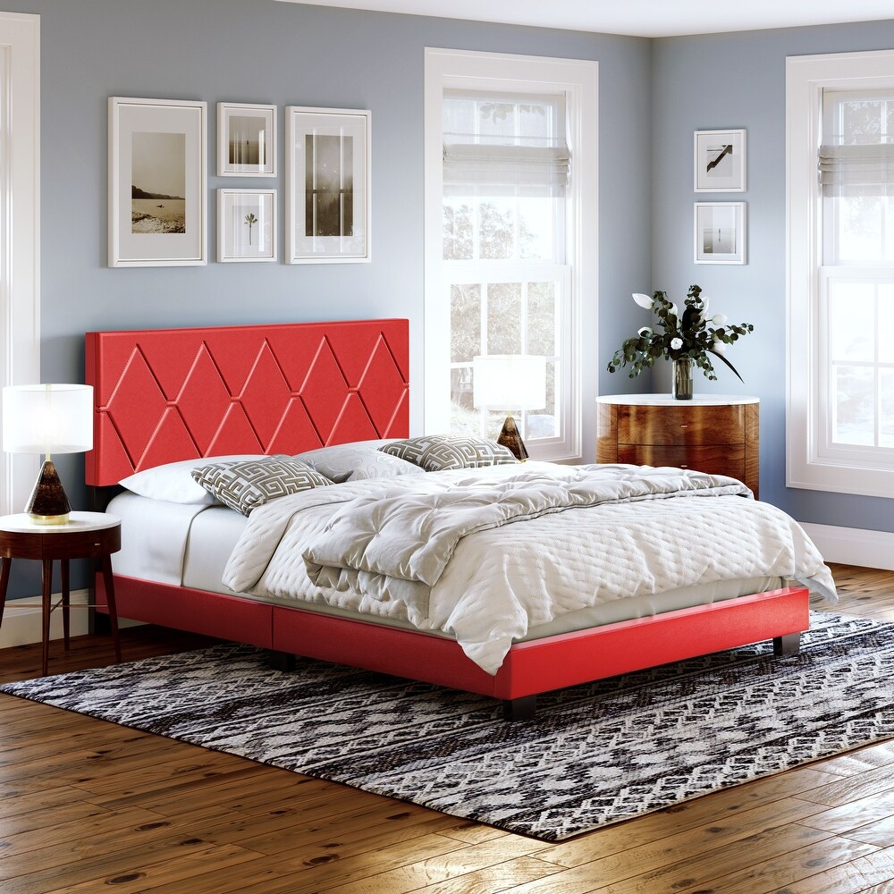 Boyd Sleep Charlat Faux Leather Upholstered Bed Frame