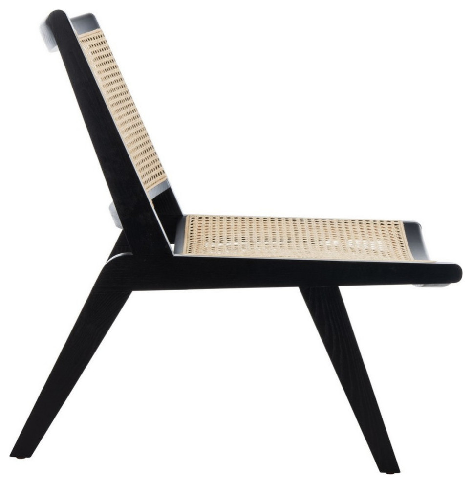 Talbot Rattan Accent Chair Black/Natural   Tropical   Armchairs And Accent Chairs   by V.S.D Furniture  Houzz